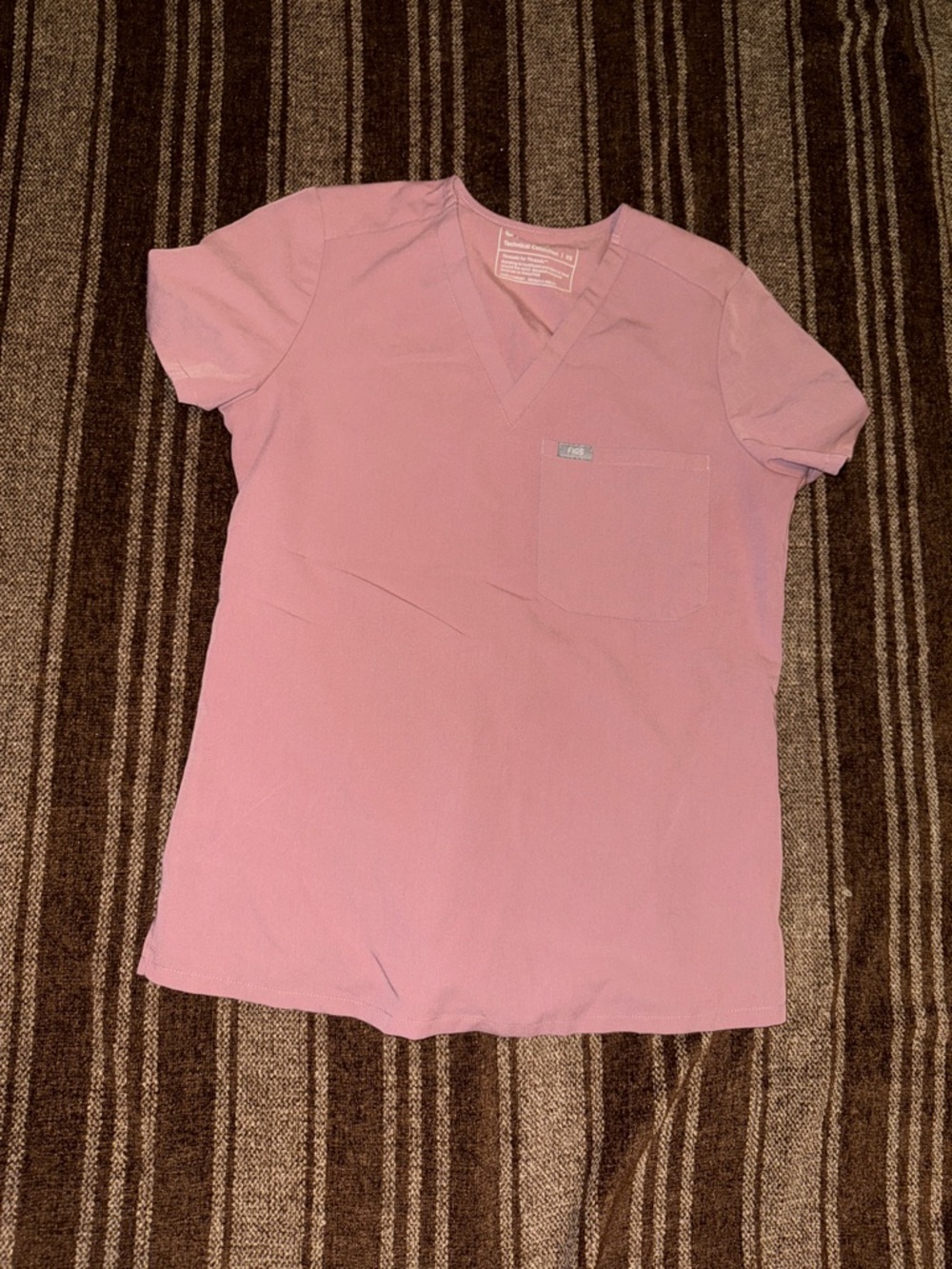 Figs Catarina scrub top - chalk pink